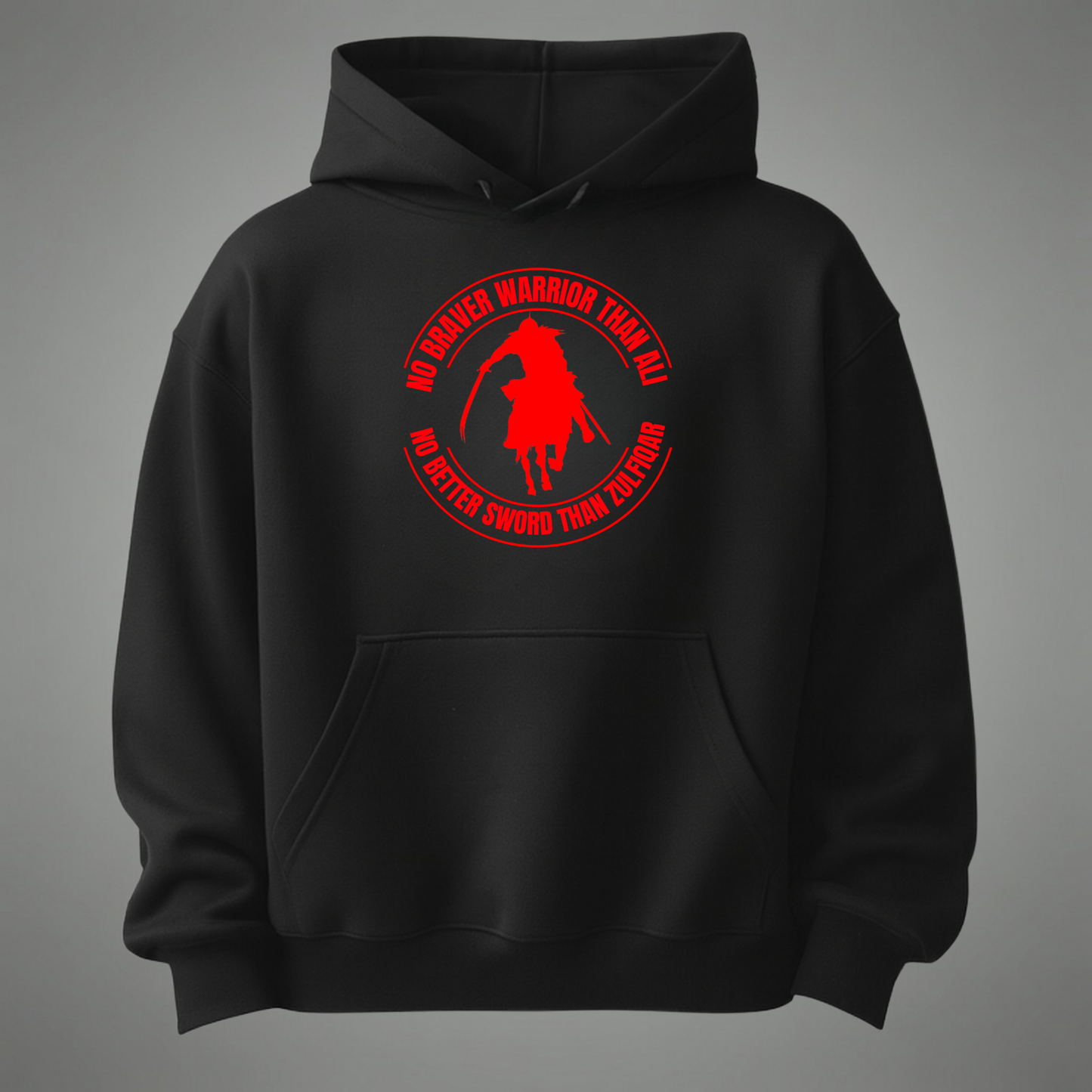No Braver Warrior Than Ali – Premium Islamic Hoodie | Zulfiqar Collection | Muharram & Everyday Streetwear