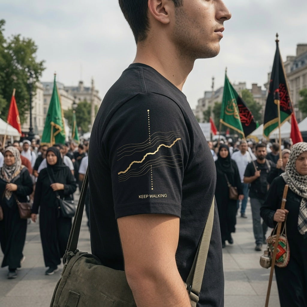 80 KM of Devotion – Premium Arbaeen Walk T-Shirt | Najaf to Karbala Route